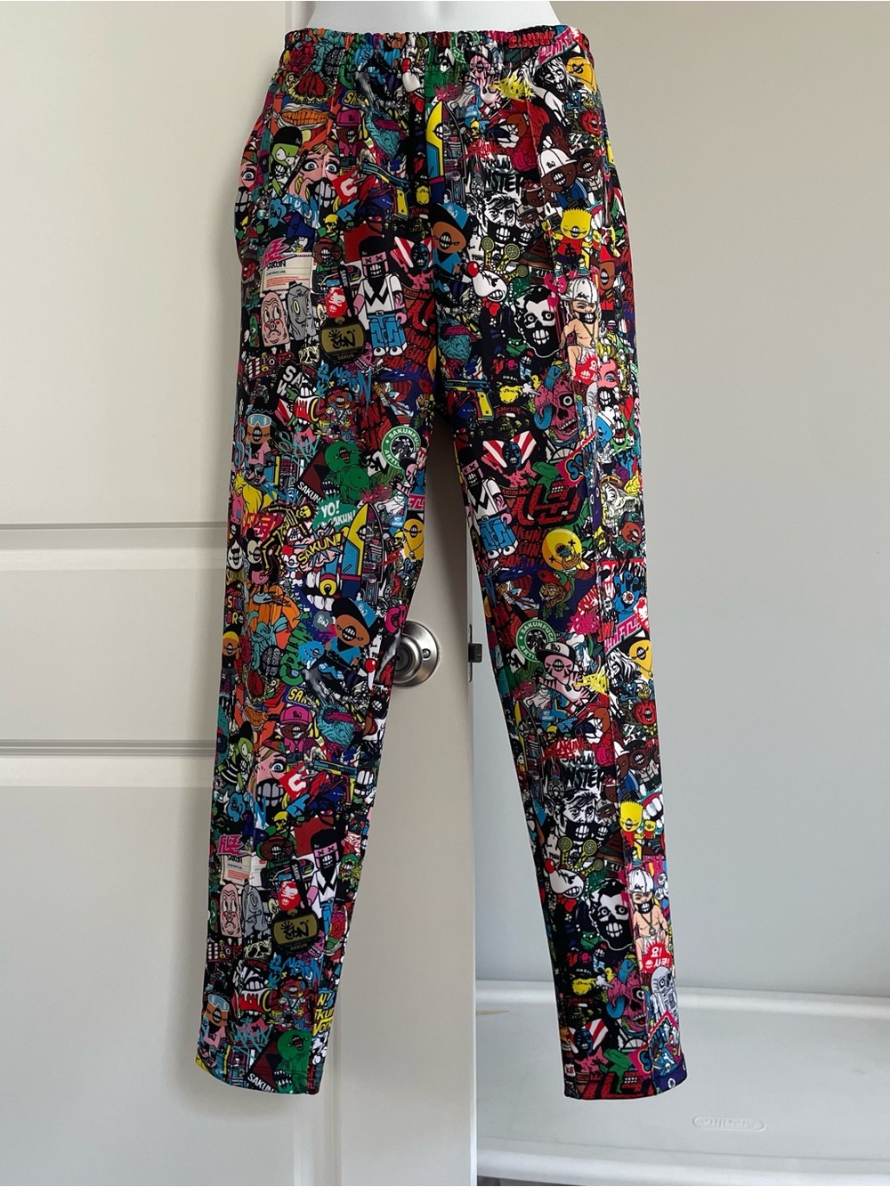 Unique Vibrant Graphic Print Jogger Pants